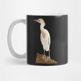 White Cattle Egret Drawing Mug